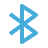 Bluetooth icon depicted in blue, symbolizing wireless connectivity and communication between devices