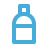 Bottle icon depicted in blue, featuring a sleek design and smooth contours, symbolizing freshness and hydration