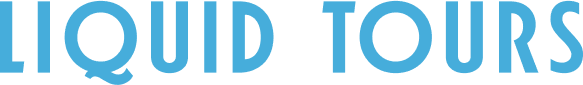 liquid tours logo in blue color