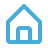 House logo depicted in blue, symbolizing stability and trust, with a modern and sleek design