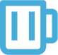 Blue mug icon representing wine tours, featuring a simple design that conveys a sense of enjoyment and leisure